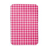 Roze combinatie diamantpatroon van Shirley Taylor Badmat (Voorkant Verticaal)