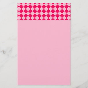 Roze combinatie diamantpatroon van Shirley Taylor Briefpapier