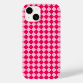 Roze combinatie diamantpatroon van Shirley Taylor Case-Mate iPhone Case (Achterkant)