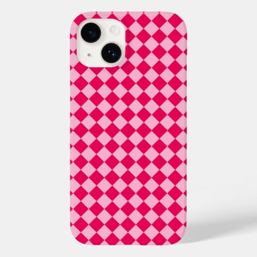 Roze combinatie diamantpatroon van Shirley Taylor Case-Mate iPhone Case (Achterkant)