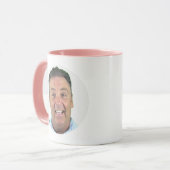 ROZE Combo-fotomok - Ronde frame op maat mok (Voorkant links)