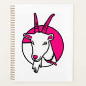 Roze Comic Goat Digitaal Portret Planner (Voorkant)