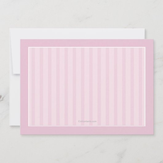 Roze communie uitnodiging (Achterkant)