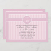 Roze communie uitnodiging (Voorkant / Achterkant)