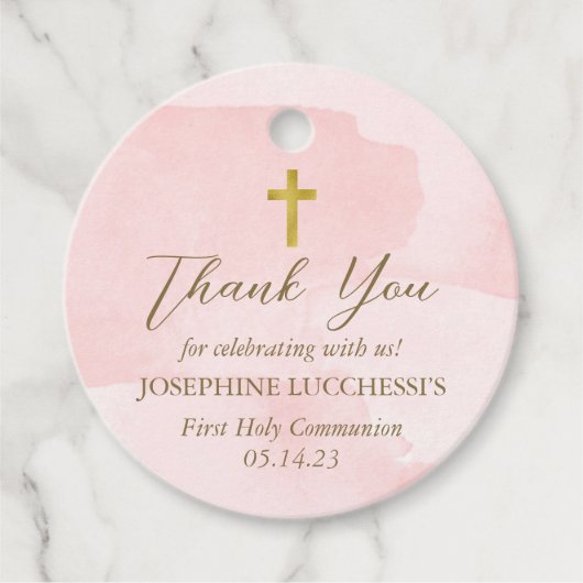 Roze communiqué-Labels, Labels van meisjes, Christ (Voorkant)