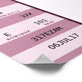 roze concertkaartje poster (Hoek)