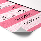 roze concertkaartje poster (Hoek)