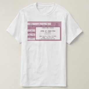 roze concertkaartje t-shirt