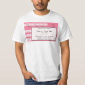 roze concertkaartje t-shirt (Voorkant)
