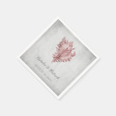 Roze Conch Schelp Trouw Papieren Servetten (Hoek)
