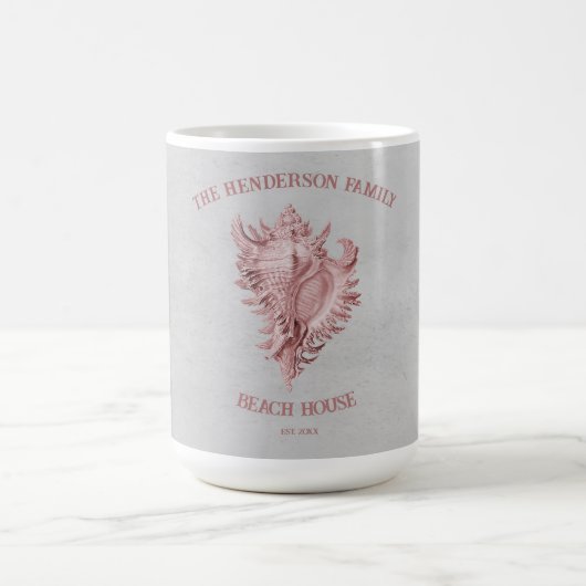 Roze conch Shell Coffee-Mok Koffiemok (Center)