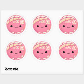 Roze Concha Pan Dulce Ronde Sticker (Vel)