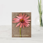 Roze Coneflower Echinacea purpurea Dank u wel Bedankkaart (Voorkant)