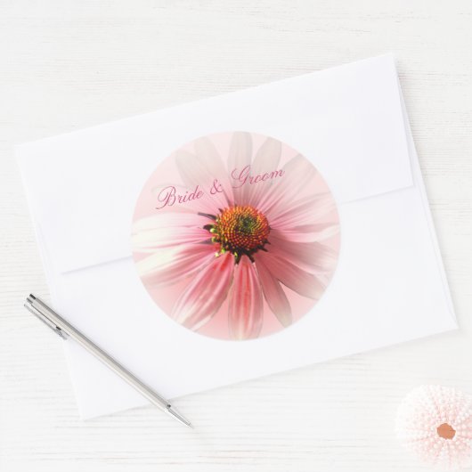 Roze ConeFlower Sticker (Envelop)