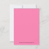 Roze Confetti - 3x5 Baby shower Uitnodiging (Achterkant)