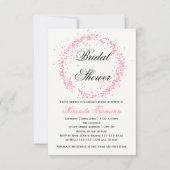 Roze Confetti - 3x5 Bridal Shower Uitnodiging (Voorkant)