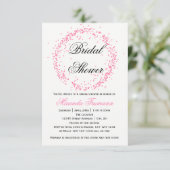 Roze Confetti - 3x5 Bridal Shower Uitnodiging (Staand voorkant)