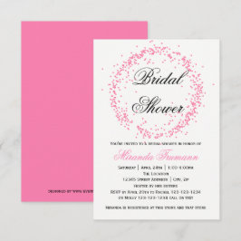 Roze Confetti - 3x5 Bridal Shower Uitnodiging