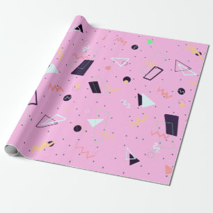 Roze Confetti 80-jarige artikelen voor het verpakk Cadeaupapier