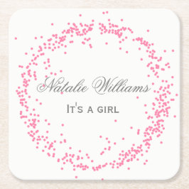 Roze Confetti - Aangepaste Coaster Kartonnen Onderzetters