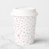 Roze Confetti Aquarel Stippen Papieren Bekertje Bekers (Links)