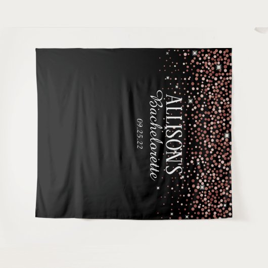 Roze Confetti Bachelorette Foto Studio Achtergrond Wandkleed (Voorkant (horizontaal))