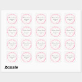 Roze Confetti Bachelorette Party - Vierkante Stick Vierkante Sticker (Vel)
