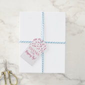 Roze confetti bedankt voor langskomen cadeaulabel (Met Touw)