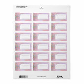 Roze Confetti Blank maken Etiket (Full Sheet)