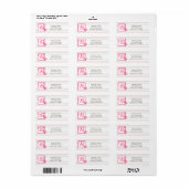 Roze Confetti bruiloft Rendabel Rendabel Etiket (Full Sheet)
