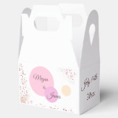 Roze Confetti cirkels Bedankdoosjes (Geopend)