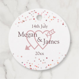 Roze Confetti Cirkels Bedankjes Labels