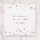 Roze Confetti cirkels Bedankjes Labels (Achterkant)