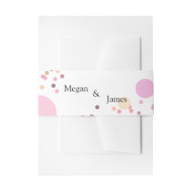 Roze confetti cirkels bruiloft