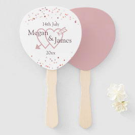 Roze Confetti cirkels Handwaaier