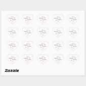 Roze Confetti cirkels Hart Sticker (Vel)