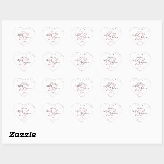 Roze Confetti cirkels Hart Sticker (Vel)