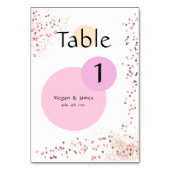 Roze Confetti cirkels Kaart (Achterkant)