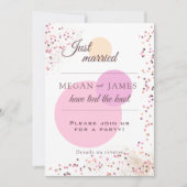 Roze Confetti Cirkels Kaart (Voorkant)