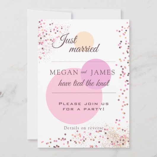 Roze Confetti Cirkels Kaart (Voorkant)