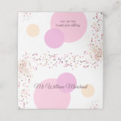 Roze Confetti cirkels Plaatskaartje (Buitenkant ongevouwen)