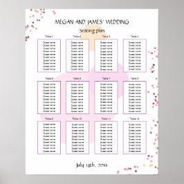 Roze Confetti cirkels Poster