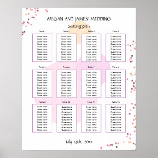 Roze Confetti cirkels Poster