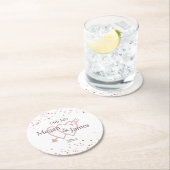 Roze Confetti cirkels Ronde Kartonnen Onderzetter (Insitu)