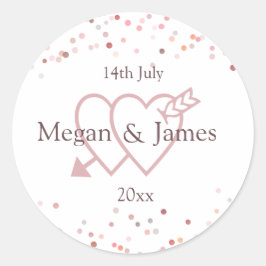 Roze Confetti cirkels Ronde Sticker