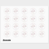 Roze Confetti cirkels Ronde Sticker (Vel)