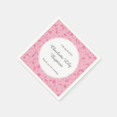 Roze Confetti Doop Feestje Servetten (Hoek)