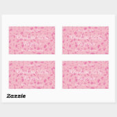 Roze Confetti Doopfeest Favor Rechthoekige Sticker (Vel)