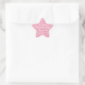 Roze confetti doopfeest uitnodiging cadeautje ster sticker (Tas)