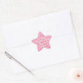 Roze confetti doopfeest uitnodiging cadeautje ster sticker (Envelop)